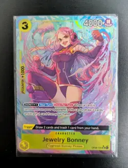 OP09-105 Jewelry Bonney Super Rare Alt Art English One Piece TCG Straw Hat Crew - Image 1