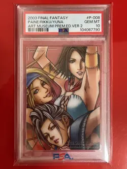 PSA 10 final fantasy 10-2 Art Museum Prem Ver2 Clear Card Yuna Rikku Paine 2003 - Image 1