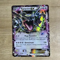 Rayquaza EX Shiny XY69 Pokemon XY Black Star Promo LP Card TCG English - Image 1