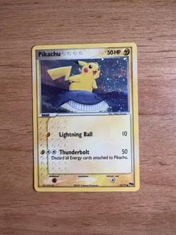 Misprint 2007 Pokemon Pop Series 5 Pikachu Holo Card 12/17 Inverted Back Error - Image 1