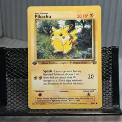 1999 Pokemon PIKACHU Jungle Set 1ST EDITION Common NON HOLO Card 60/64 WotC NM - Image 1