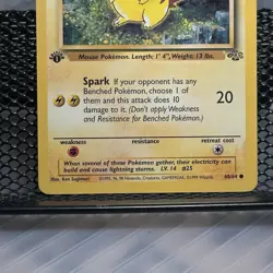 1999 Pokemon PIKACHU Jungle Set 1ST EDITION Common NON HOLO Card 60/64 WotC NM - Image 3