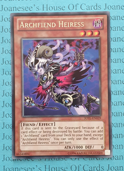 JOTL-EN029 Archfiend Heiress Rare Yu-Gi-Oh Card Unl New - Image 1