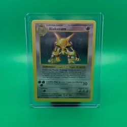 1999 Pokemon Base Set Alakazam Shadowless Card 1/102 - Image 1