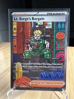 Lt. Surge's Bargain 185/132 Mega Evolution Pokemon Card NM - Image 1