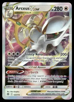 Pokemon Cards Arceus VSTAR 123/172 Brilliant Stars Holo Rare VSTAR NM - Image 1