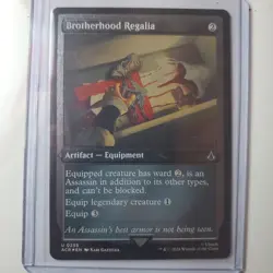 MTG Brotherhood Regalia Foil Etched Assassin's Creed Card 0255 NM Condition - Image 1