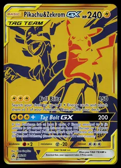 Pokemon Card - Pikachu & Zekrom GX Black Star Promo SM248 Holo - Image 1