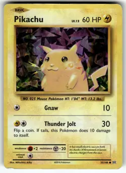 Pikachu - 35/108 (Cracked Ice Holo) 035/108 Deck Exclusives MP Pokemon Card TCG - Image 1