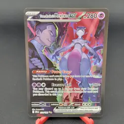 Pokemon TCG Destined Rivals Team Rocket's Mewtwo EX Card 231/182 NM Holofoil - Image 1