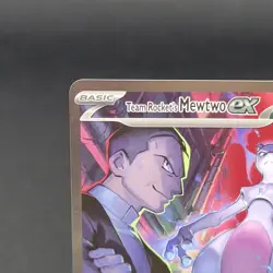 Pokemon TCG Destined Rivals Team Rocket's Mewtwo EX Card 231/182 NM Holofoil - Image 5