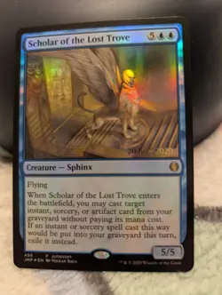 SCHOLAR OF THE LOST TROVE Mtg JUMPSTART 496 FOIL PROMO LP 12026 - Image 1