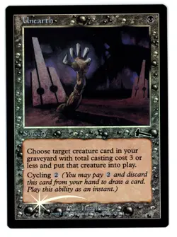 Unearth -- MTG (NM Quality FOIL) - Urza's Legacy - See pics/scans! - Image 1