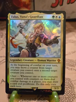 MTG Tidus, Yuna's Guardian Commander: Final Fantasy Foil Mythic NM - Image 1
