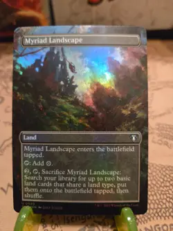 MTG Myriad Landscape Commander Masters Foil Borderless Uncommon NM - Image 1