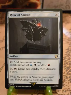 MTG Relic of Sauron Commander: the Lord of the Rings Regular Rare NM - Image 1