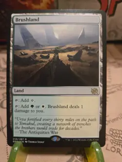 MTG Brushland The Brothers' War Regular Rare NM - Image 1