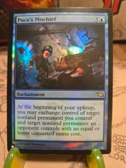 MTG Puca's Mischief The List Reprints Foil Rare NM - Image 1