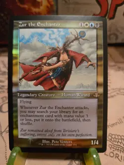 MTG Zur the Enchanter Dominaria Remastered Foil Rare NM - Image 1