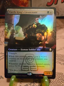 MTG Earth King's Lieutenant Avatar: The Last Airbender Foil Extended Art Rare NM - Image 1