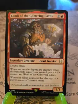 MTG The Lord of the Rings Gimli of the Glittering Caves Regular Rare NM - Image 1