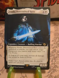 MTG Frodo, Determined Hero the Lord of the Rings Extended Art Rare NM - Image 1
