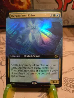 MTG Deepfathom Echo The Lost Caverns of Ixalan Foil Extended Art Rare NM - Image 1