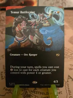 MTG Temur Battlecrier Tarkir: Dragonstorm Regular Borderless Rare NM - Image 1