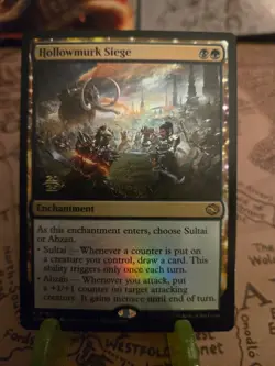 MTG Hollowmurk Siege (Prerelease Foil) Tarkir Dragonstorm Foil Rare NM - Image 1