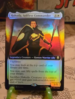 MTG Hakoda, Selfless Commander Avatar: The Last Airbender Foil Extended Art NM - Image 1