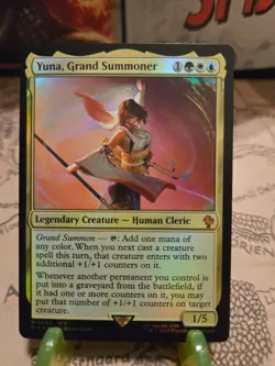 MTG Yuna, Grand Summoner Commander: Final Fantasy Foil Mythic NM - Image 1