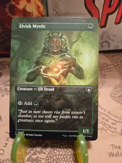 MTG Elvish Mystic Commander Masters Regular Borderless Common NM - Image 1