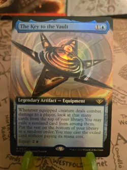 MTG The Key to the Vault Outlaws of Thunder Junction Foil Extended Art Rare NM - Image 1