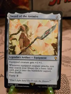 MTG Sword of the Animist Commander: Final Fantasy Regular Rare NM - Image 1