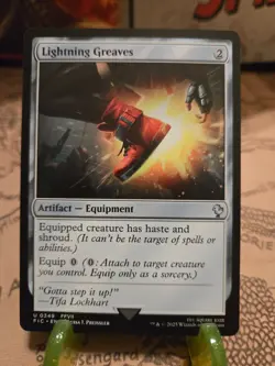 MTG Lightning Greaves Commander: Final Fantasy Regular Uncommon NM - Image 1