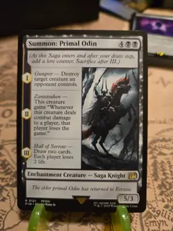 MTG Summon: Primal Odin Final Fantasy Regular Rare NM - Image 1