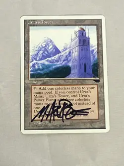 MTG Urza's Tower Artist Proof Sketch Tower and Signature Signed Poole - Image 1