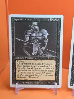 ⚫⚫⚫ (4) 1994 MAGIC The Gathering HYPNOTIC SPECTER REVISED 3RD EDITION PLAYED - Image 2