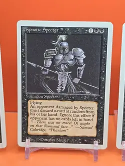 ⚫⚫⚫ (4) 1994 MAGIC The Gathering HYPNOTIC SPECTER REVISED 3RD EDITION PLAYED - Image 3