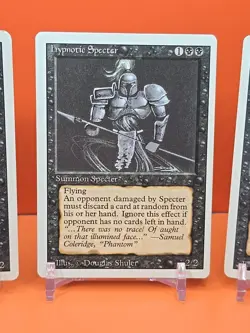 ⚫⚫⚫ (4) 1994 MAGIC The Gathering HYPNOTIC SPECTER REVISED 3RD EDITION PLAYED - Image 4