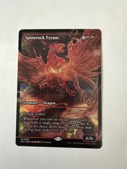 MTG Lorwyn Eclipsed: 389 Spinerock Tyrant (Showcase) Mythic Foil In Hand - Image 1