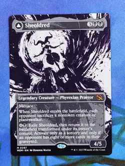 1x BORDERLESS ALTERNATE ART Sheoldred, NM, MOM, Magic: the Gathering, MtG - Image 1