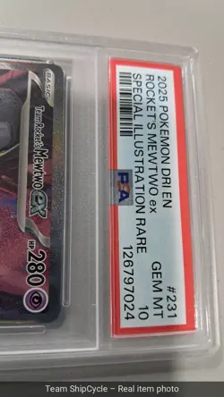 2025 Pokemon DRI Rockets Mewtwo ex Special Illustration Rare PSA 10 2311 G2U - Image 5