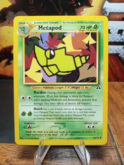 2000 Pokemon Neo Discovery Metapod #42 Extremely LP - Image 1