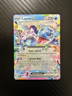 Pokemon Lapras ex 032/142 Sv07: Stellar Crown Holo - Image 1