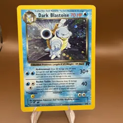 Dark Blastoise 3/82 Team Rocket Holo Rare LP+ Pokemon TCG - SWIRL - Image 1