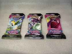12 PACKS - Pokemon TCG: Sword & Shield-Fusion Strike Sleeved Booster Pack 820650809163 - Image 1