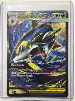 Mega Sharpedo ex 127/094 Special Illustration RARE SIR Pokemon Phantasmal Flames - Image 2
