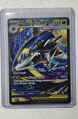 Mega Sharpedo ex 127/094 Special Illustration RARE SIR Pokemon Phantasmal Flames - Image 4