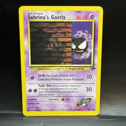 Pokemon Sabrina's Gastly (96/133) Gym Challenge LP - Image 1